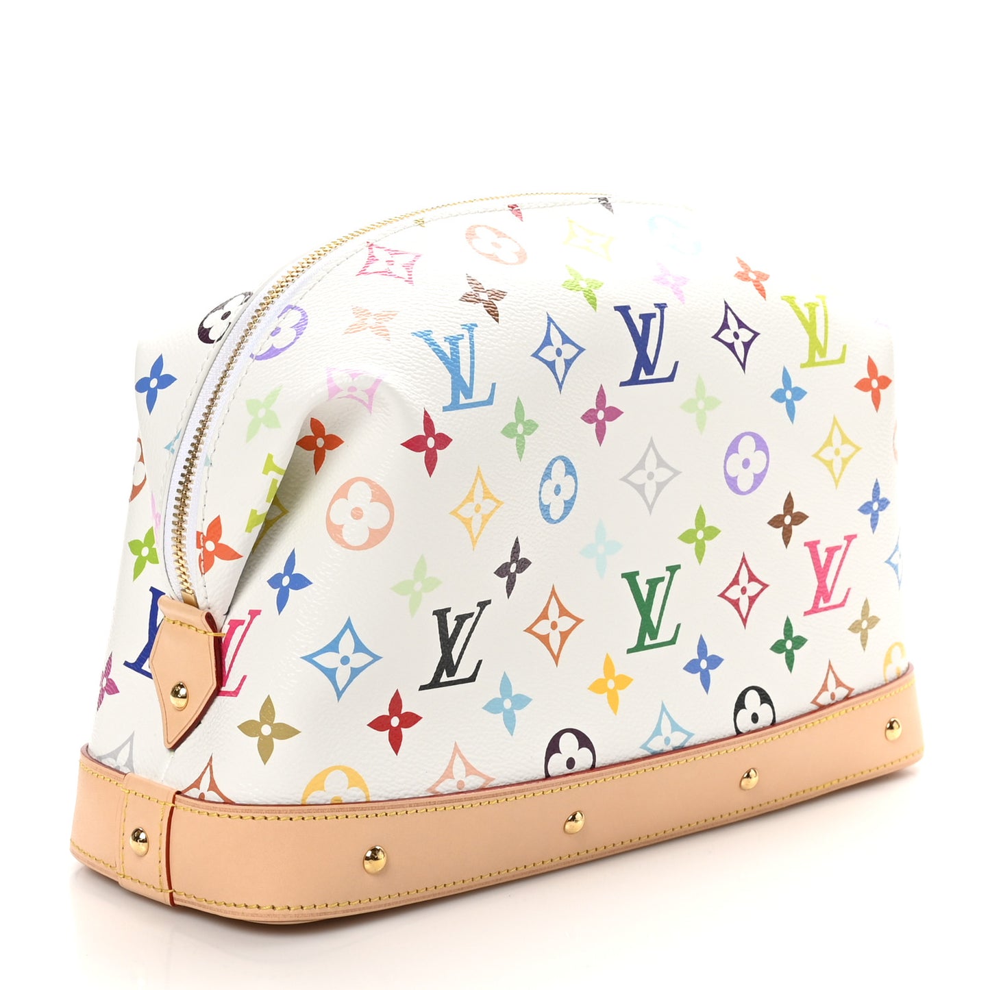LV x TM Monogram Multicolor Cosmetic Pouch GM White