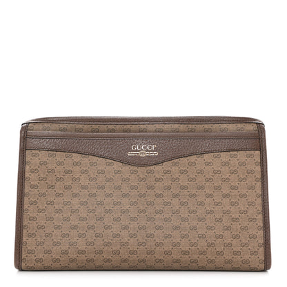 Gucci Mini Vintage GG Supreme Monogram Zip Pouch Beige New Acero 1 of 8