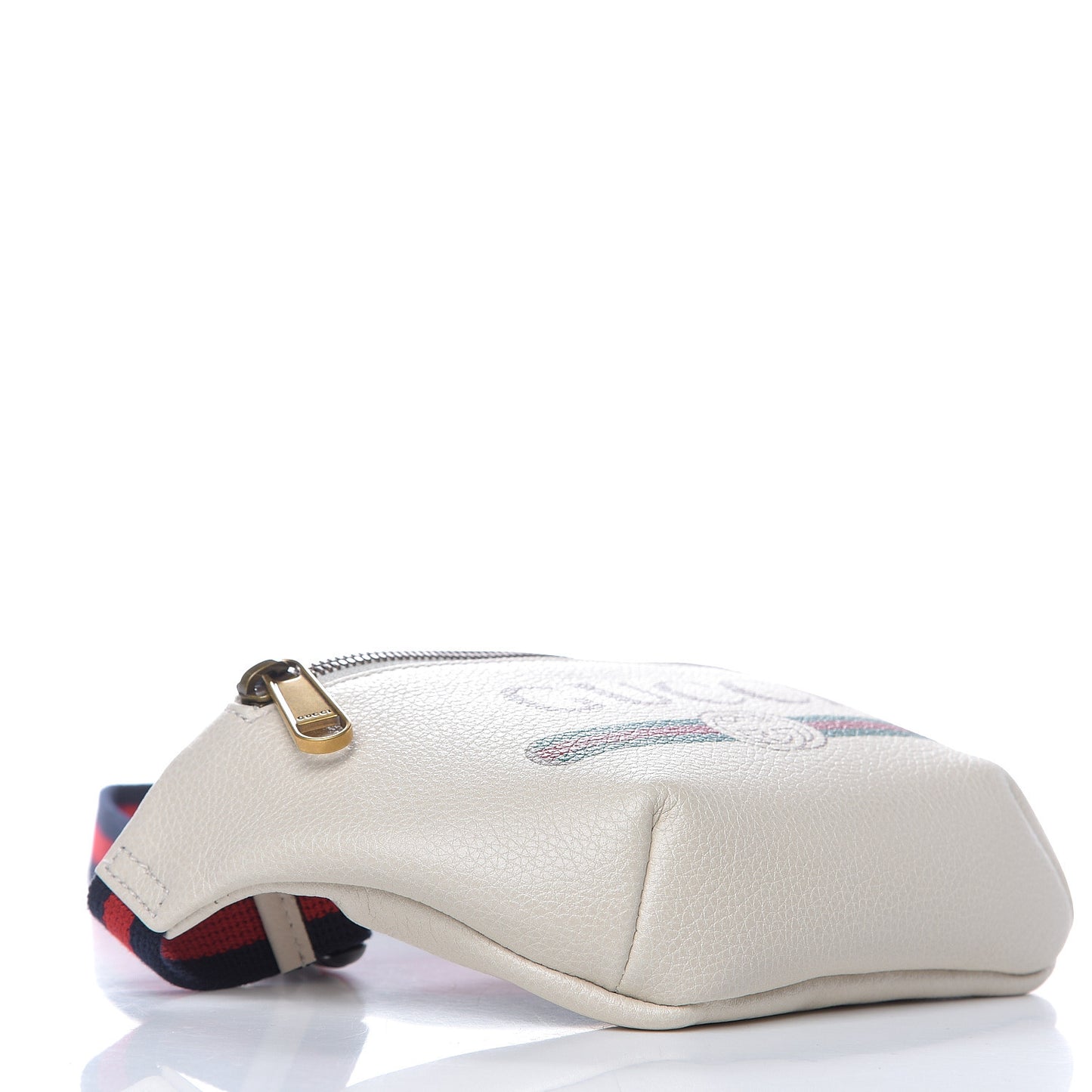Grained Calfskin Small Logo Belt Bag White