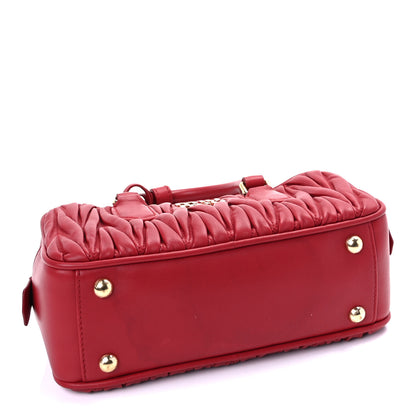 Miu Miu Nappa Matelasse Regular Arcadie Top Handle Bag Rosso 3 of 8