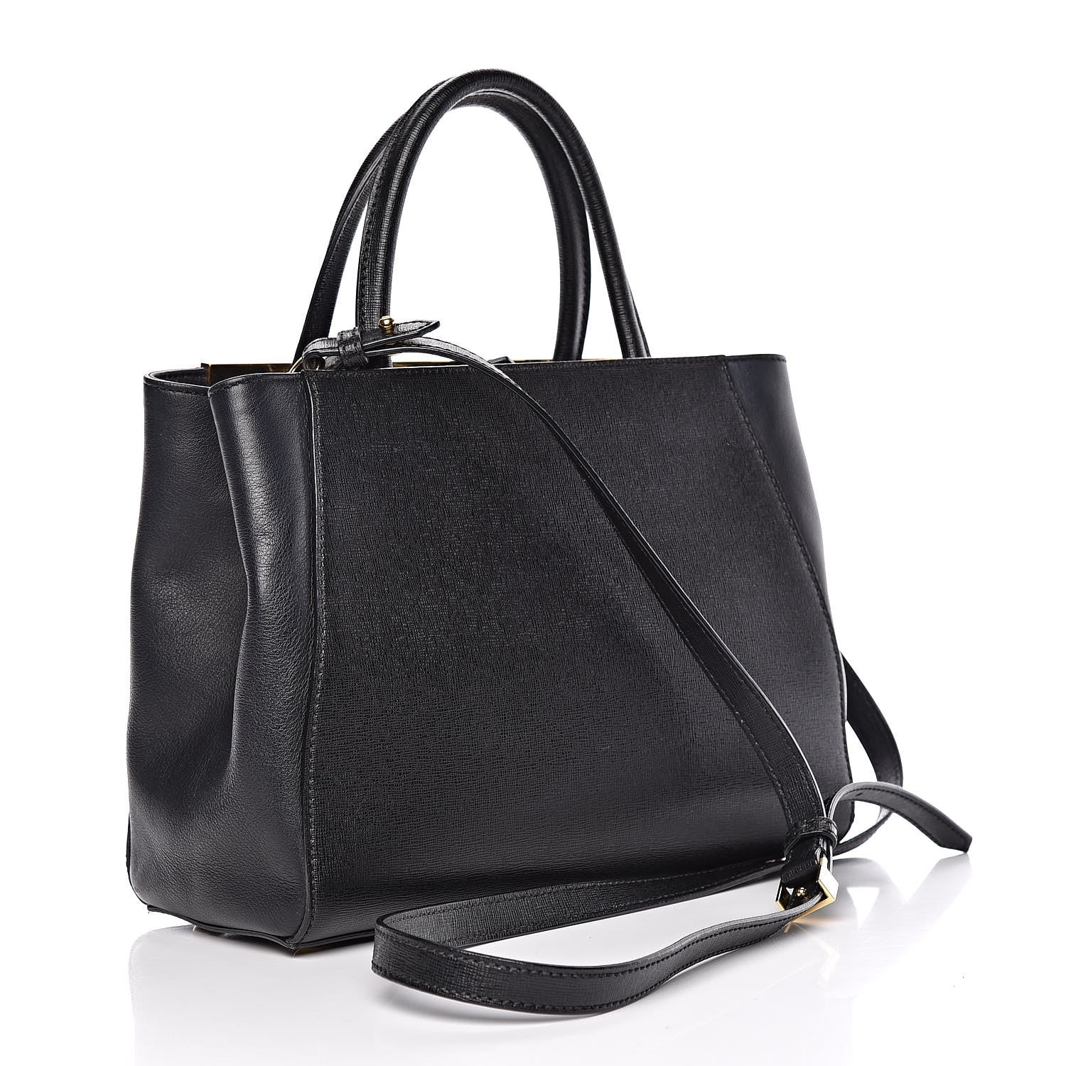 Fendi Vitello Elite Petite 2Jours Tote Black 3 of 13