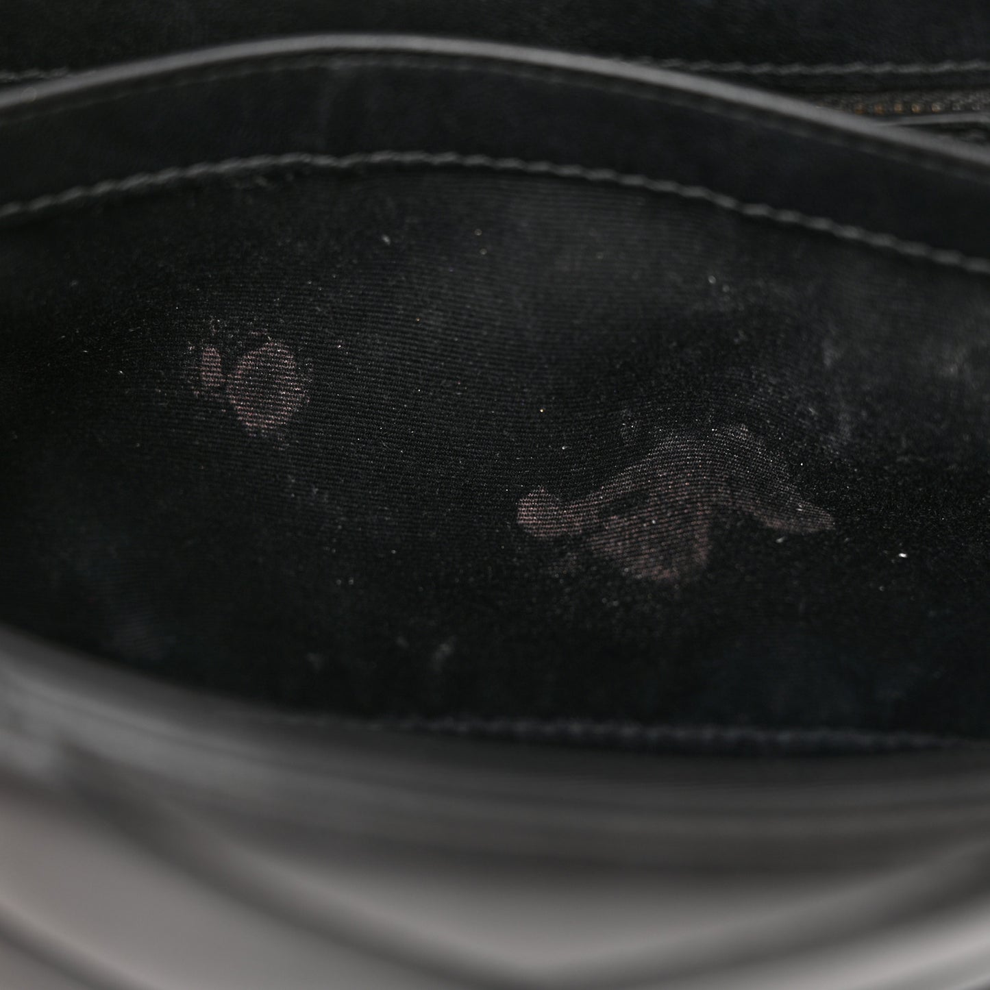 Calfskin Y Quilted Monogram Monochrome Toy Loulou Crossbody Bag Black