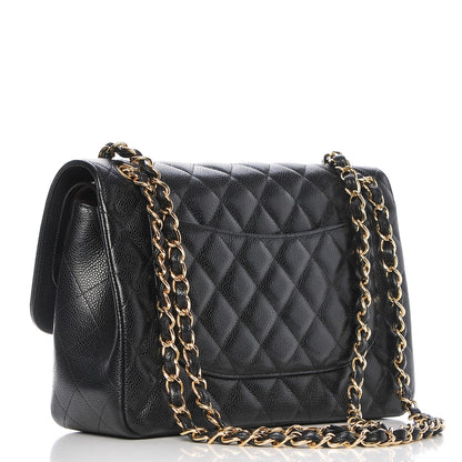 Chanel Caviar Quilted Jumbo Double Flap Black 5 of 11