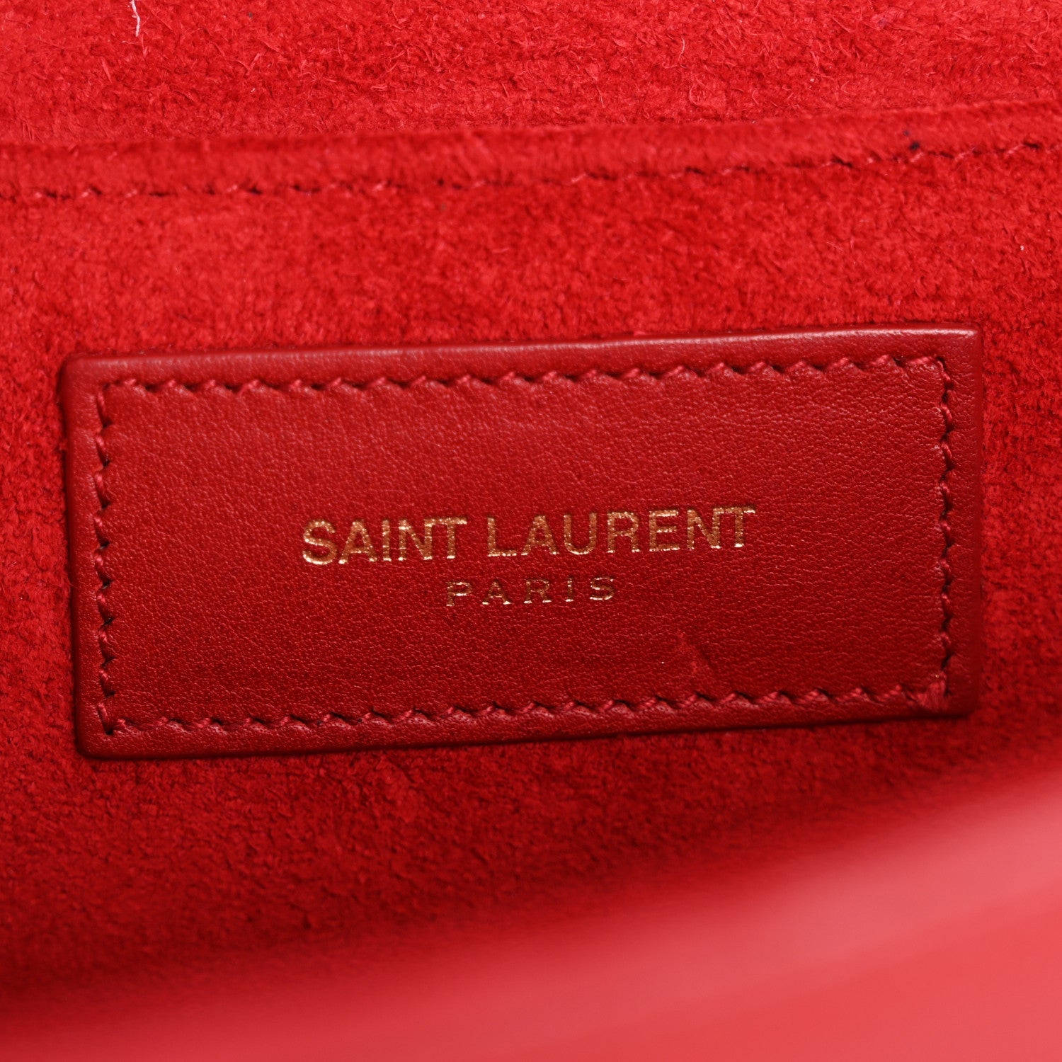 Saint Laurent Calfskin Classic Y Ligne Clutch Rouge Orient 7 of 7