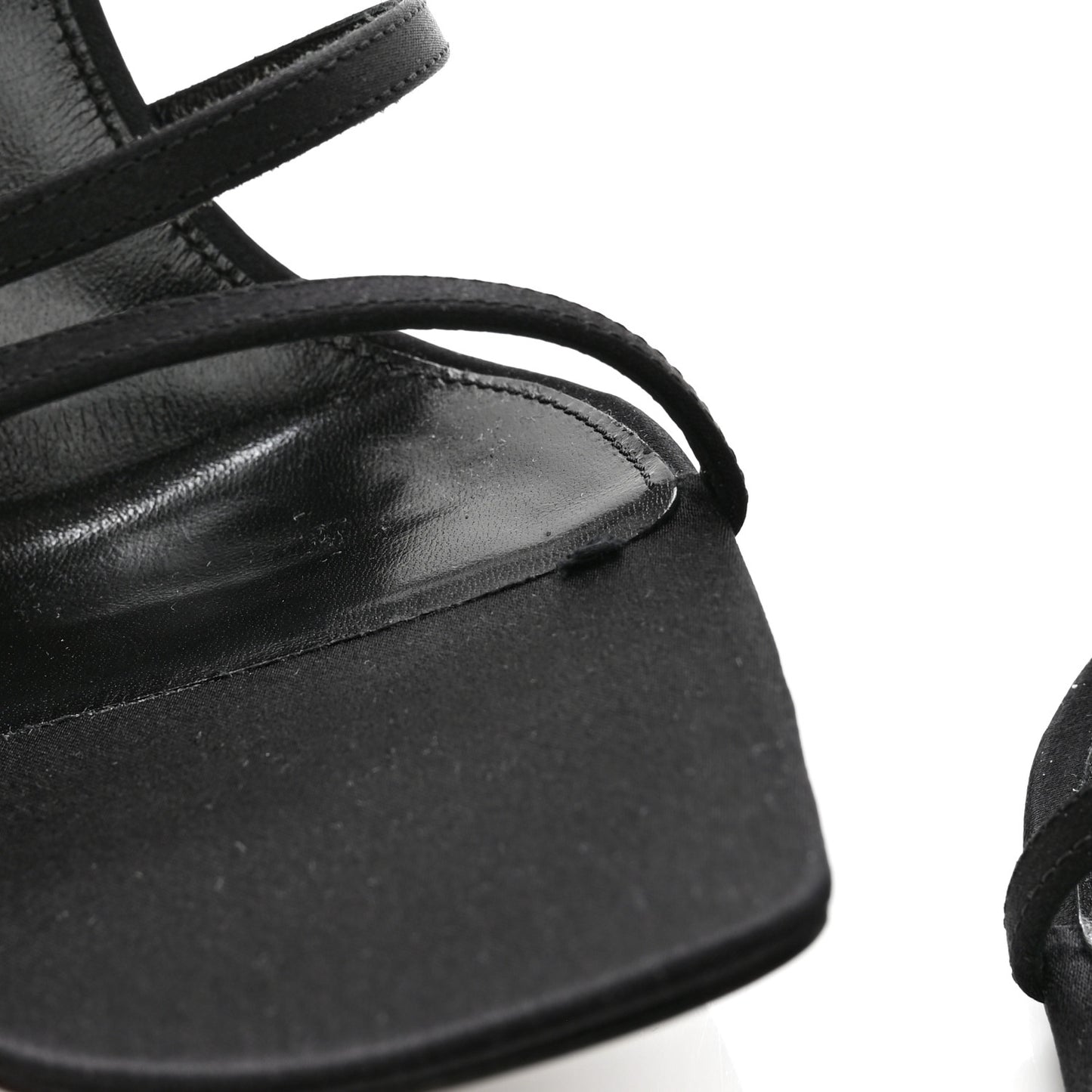 Crepe Satin Crystal Jerry 110 Sandals 39 Black