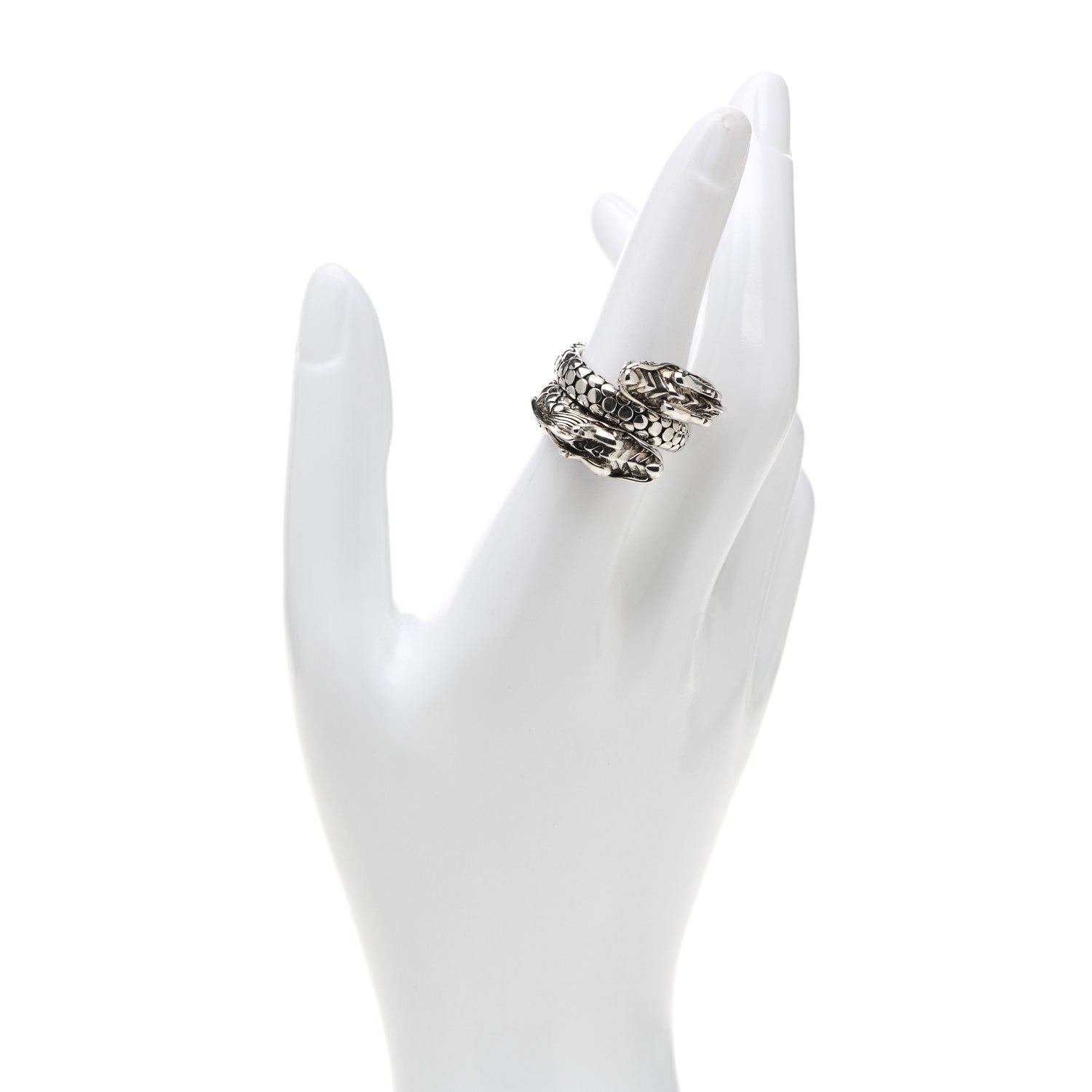 John Hardy Sterling Silver Legends Naga Dragon Coil Ring 56 7.5 2 of 6