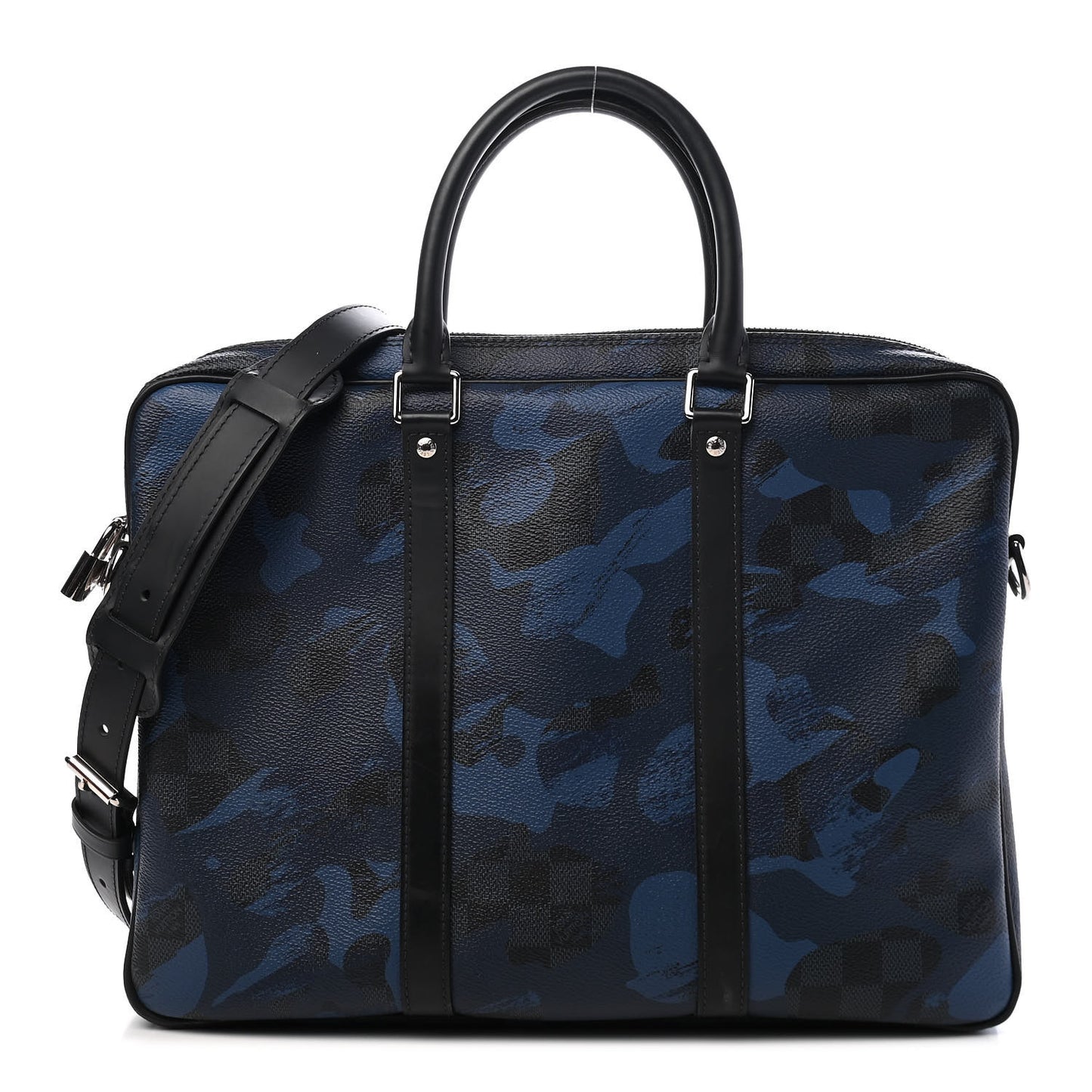 Damier Cobalt Camouflage Porte Documents Voyage PM Blue