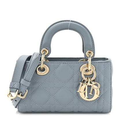 Christian Dior Lambskin Cannage Micro Lady D-Joy Cloud Blue 1 of 10