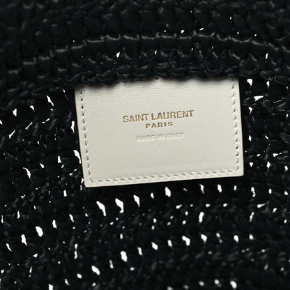 Saint Laurent Raffia Rive Gauche Tote Black 6 of 12