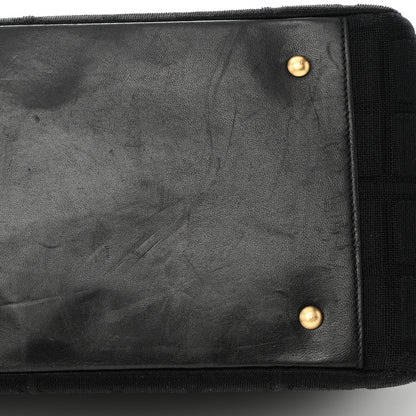 Chanel Jersey Chocolate Bar Quilted CC Shoulder Bag Black 17 of 18