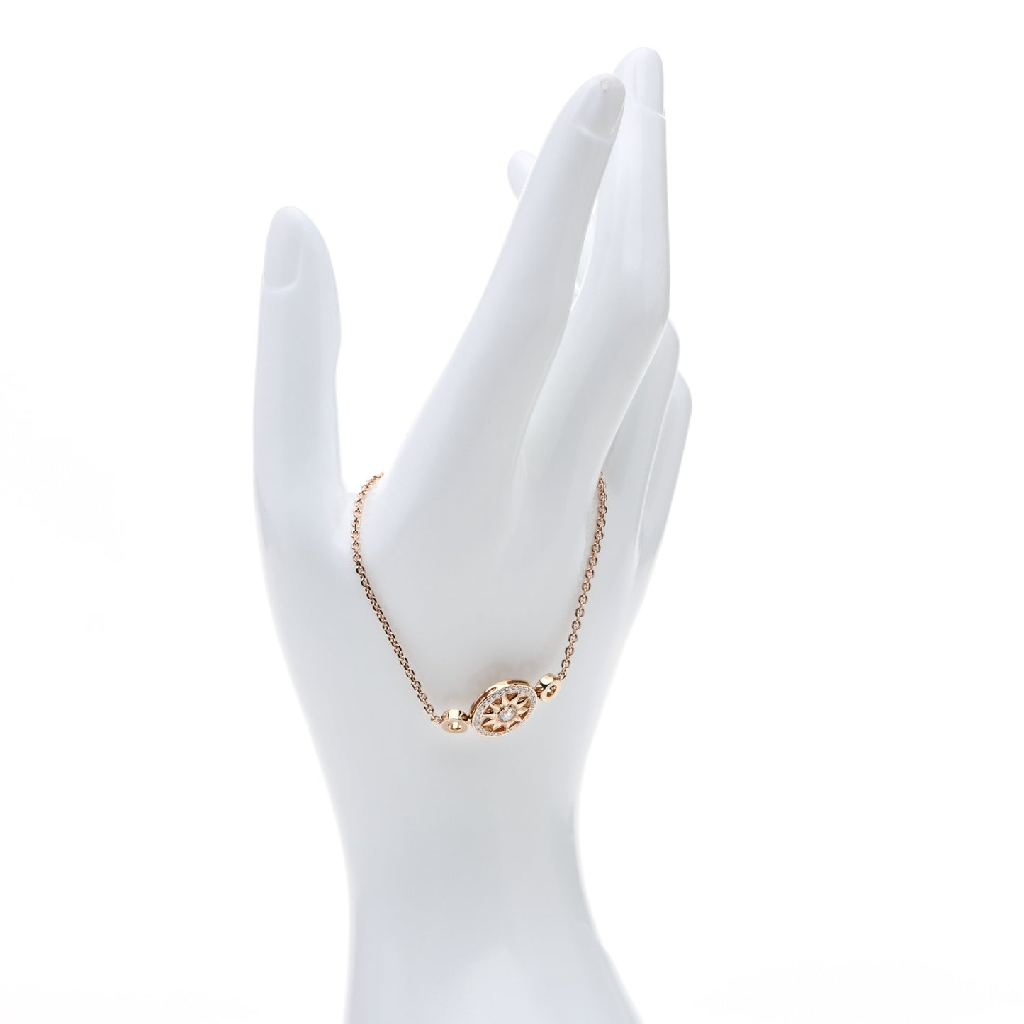 18K Rose Gold Diamond Gates Bracelet