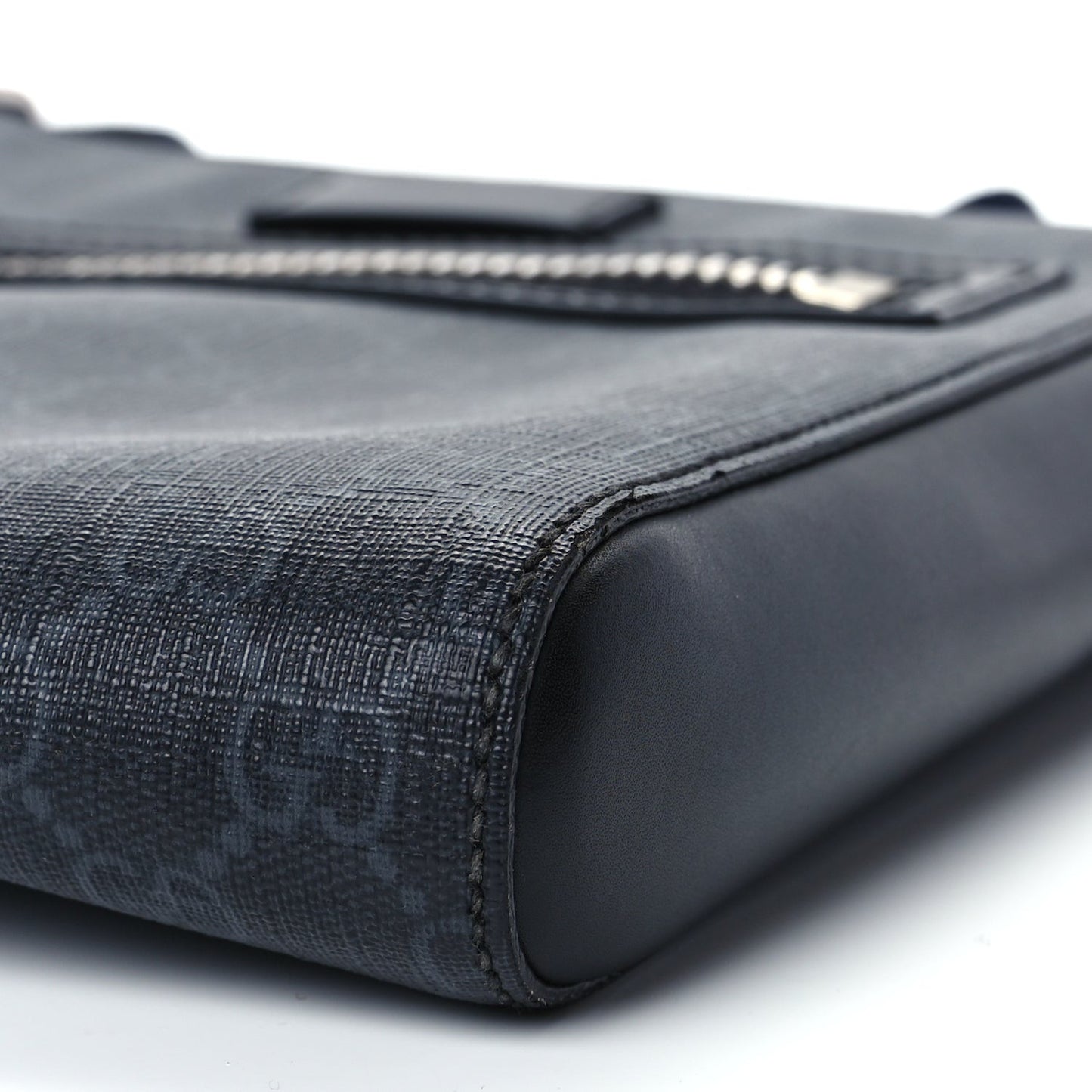 GG Supreme Monogram Web Small Flat Messenger Bag Black Grey
