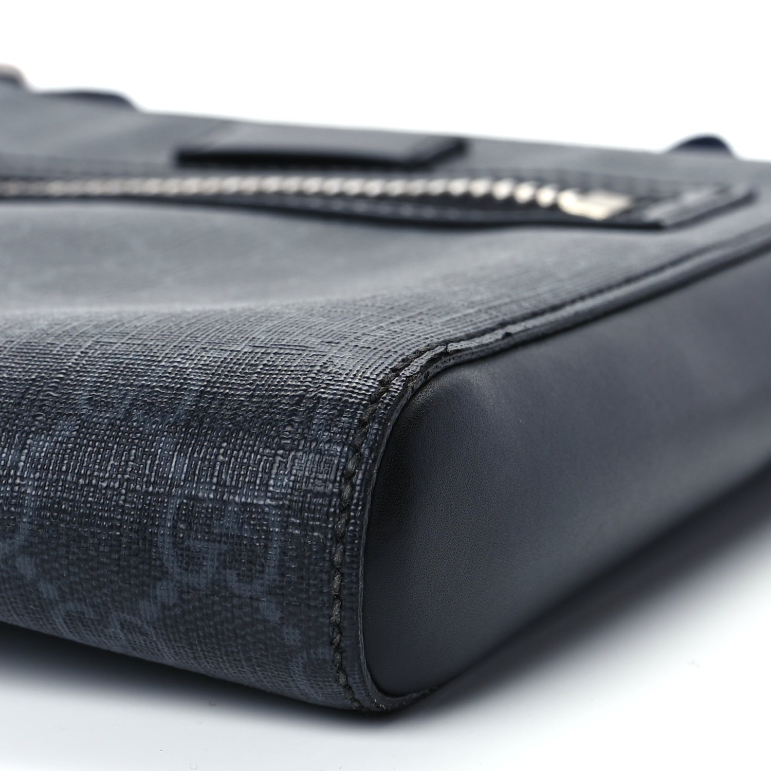 Gucci GG Supreme Monogram Web Small Flat Messenger Bag Black Grey 9 of 10