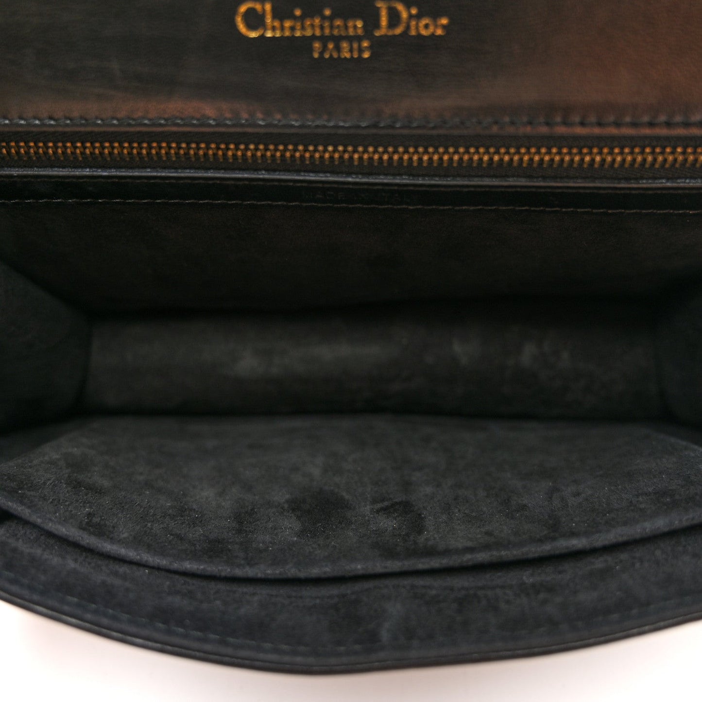 Lambskin Studded Medium Diorama Flap Bag Black