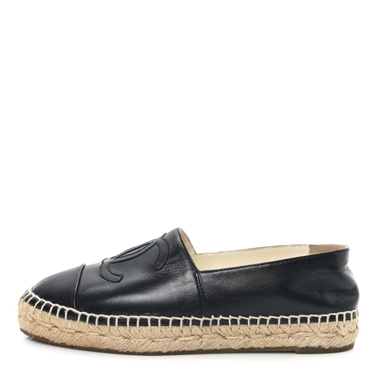 Chanel Lambskin CC Espadrilles 35 Black 1 of 7