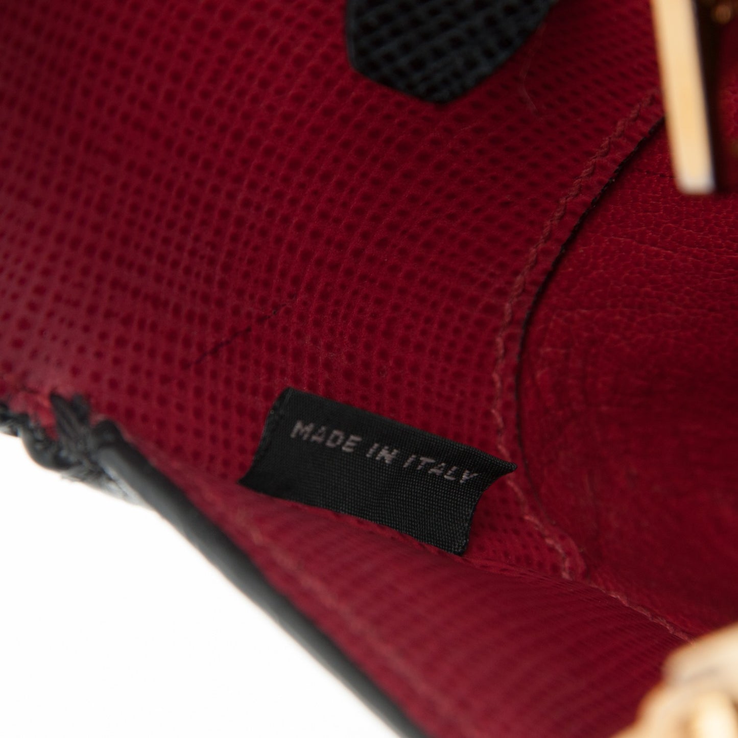 Saffiano Cuir Bi-Color Double Handle Tote Black Fuoco