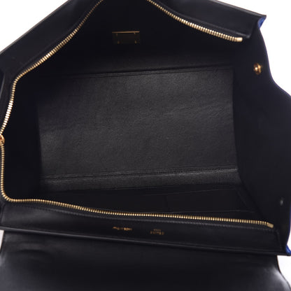 Celine Bullhide Calfskin Nubuck Medium Tri-color Trapeze Coffee 5 of 12