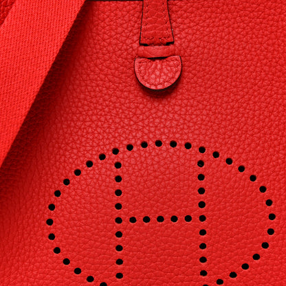 Hermes Taurillon Clemence Evelyne TPM Rouge De Coeur 7 of 11