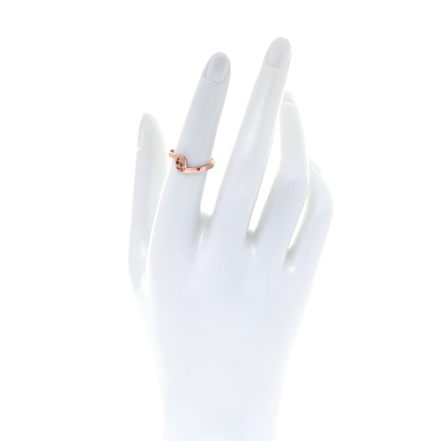 Gucci 18K Rose Gold GG Running Stacking Ring 52 6 2 of 5
