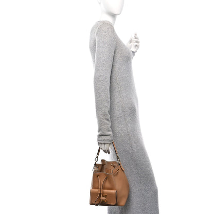 Louis Vuitton Calfskin Lockme Bucket MM Arizona Beige 2 of 7