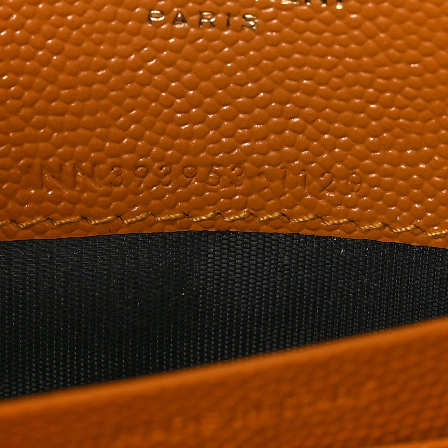 Grain De Poudre Matelasse Chevron Monogram Envelope Chain Wallet Senape Yellow