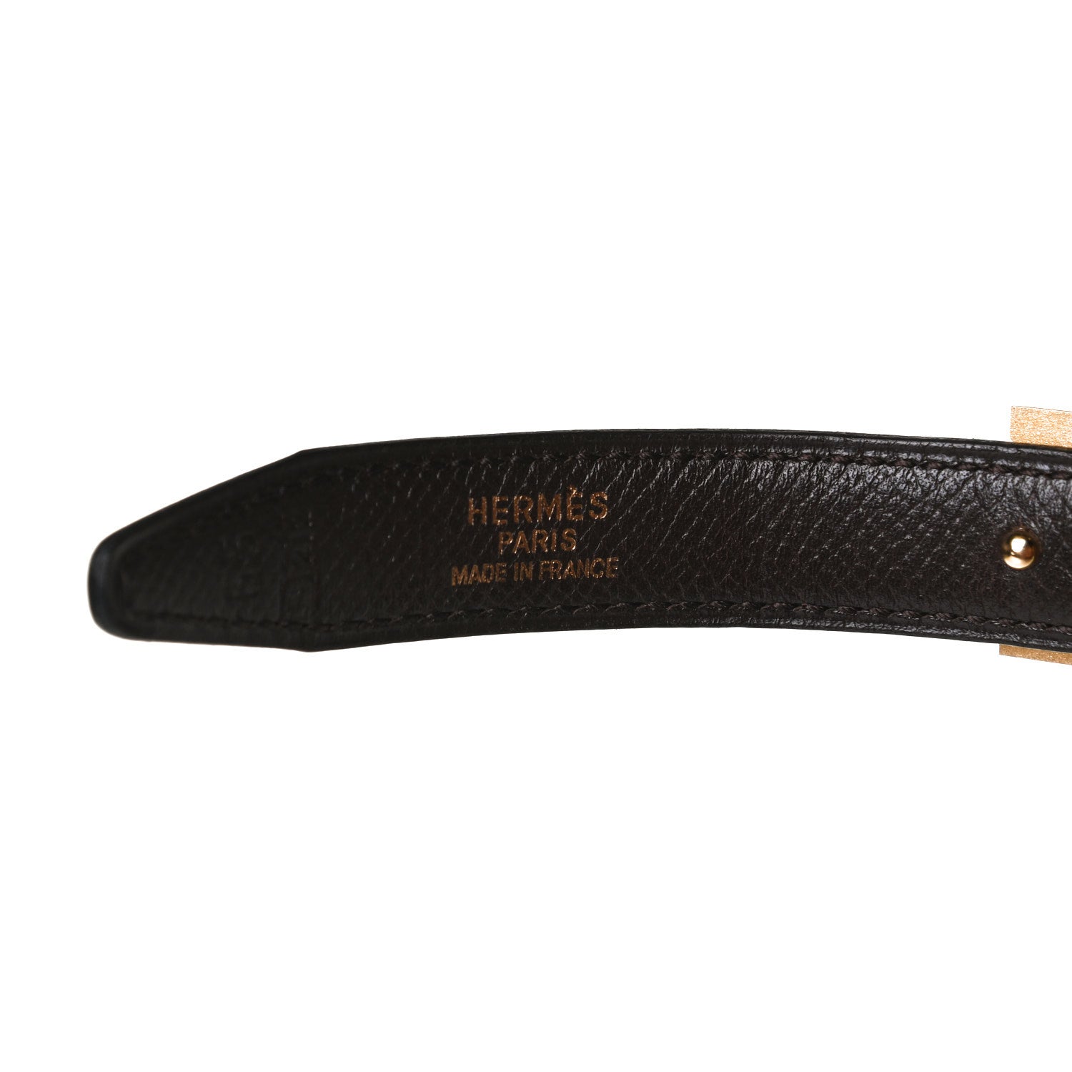 Hermes Gulliver Courchevel Mini Constance H Belt 65 Black Brown 4 of 7