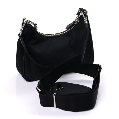 Prada Nylon Re-Edition 2005 Shoulder Bag Black 2 of 7