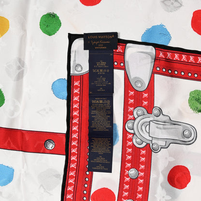 Louis Vuitton LV X YK Silk Monogram Dots Scarf 90 White 4 of 4
