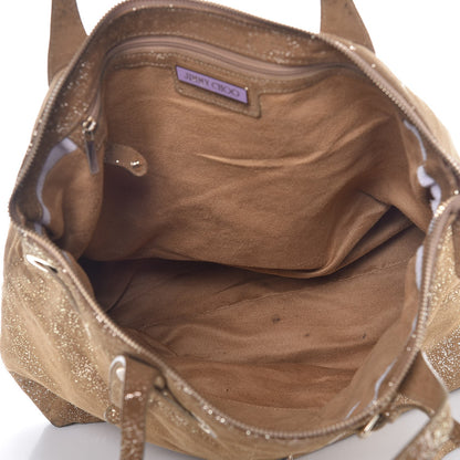 Jimmy Choo Glitter Suede Medium Rhea 5 of 14