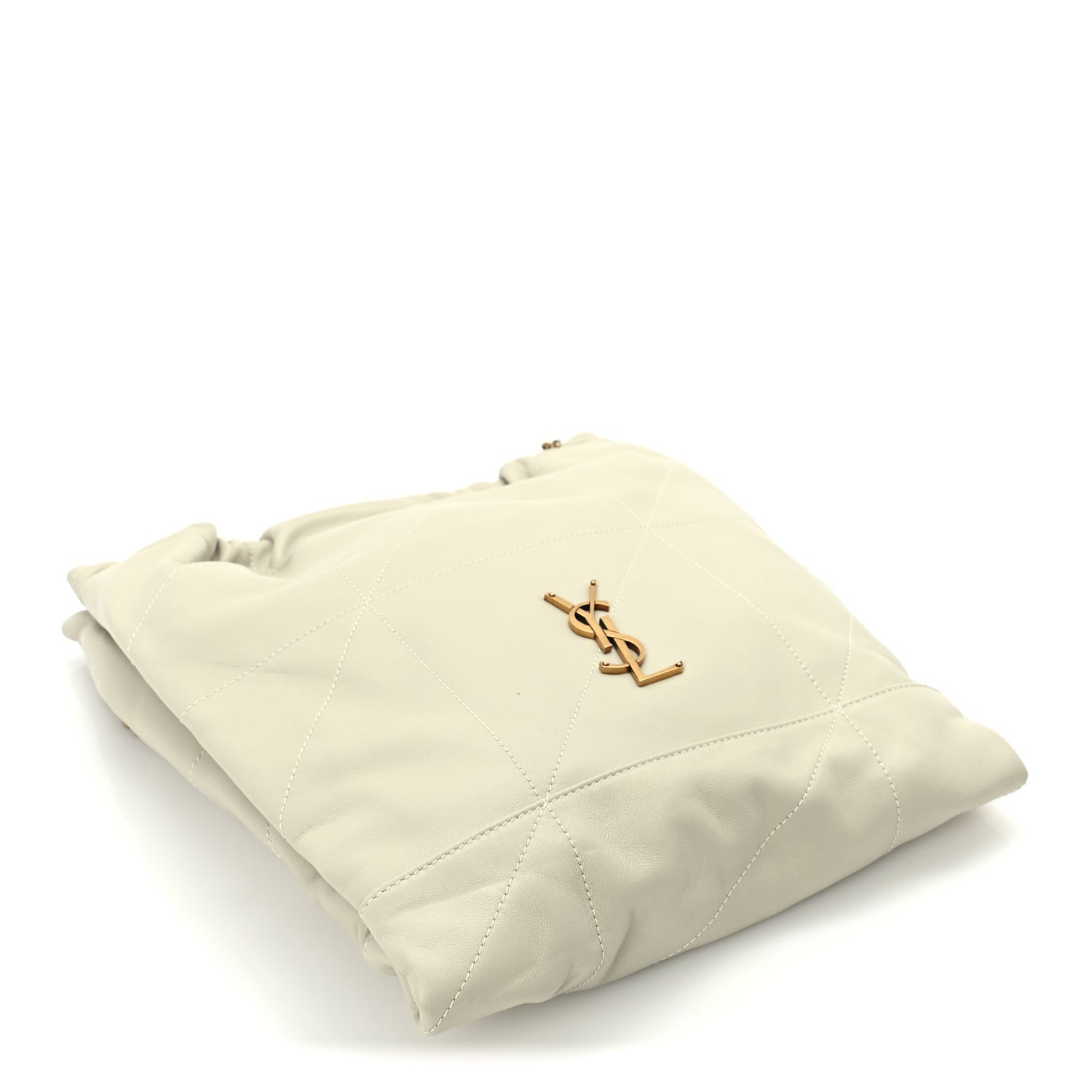 Saint Laurent Lambskin Matelasse Monogram Medium Jamie 4.3 Pochon  Blanc Vintage 3 of 8