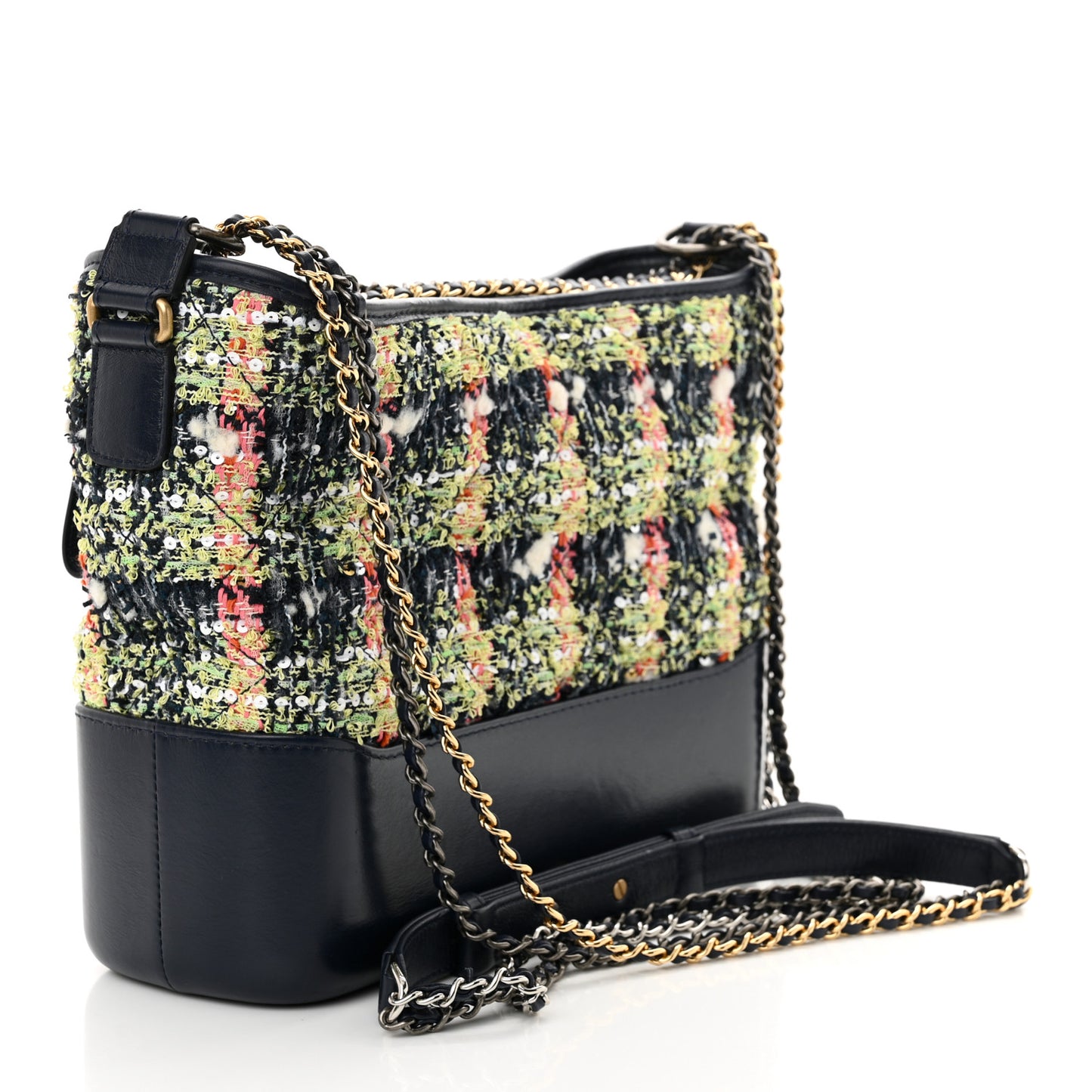 Tweed Calfskin Medium Gabrielle Hobo Blue