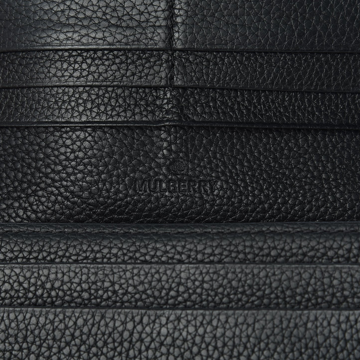 Classic Grain Small Tree Continental Wallet Black