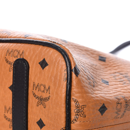 MCM Visetos Medium Project Reversible Shopper Tote Cognac 19 of 21