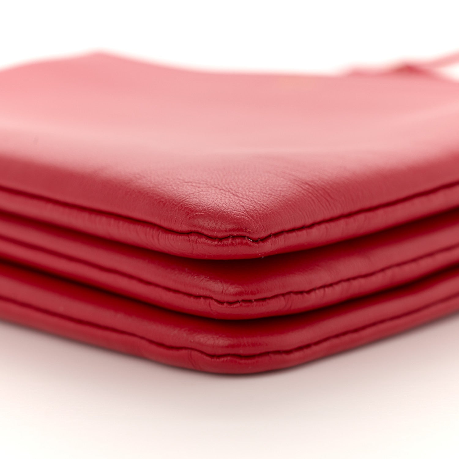 Celine Lambskin Small Trio Crossbody Bag Red 10 of 12