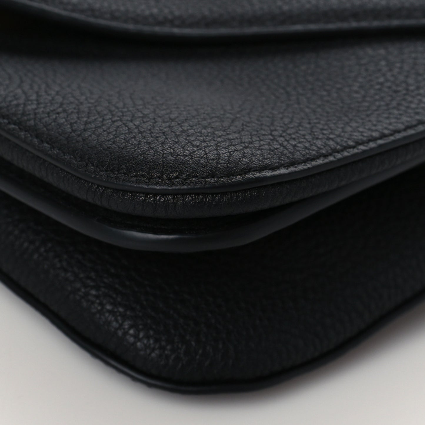 Calfskin Mount Envelope Bag Black