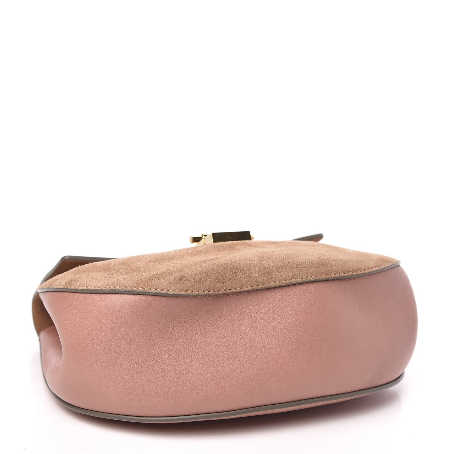 Suede Smooth Calfskin Drew Shoulder Bag Misty Rose