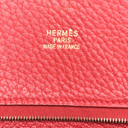 Hermes Togo White Bus 40 Rouge Casaque 6 of 9