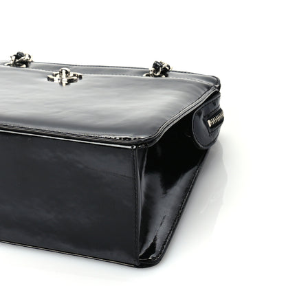 Chanel Glazed Calfskin Shoulder Bag  Black 9 of 9