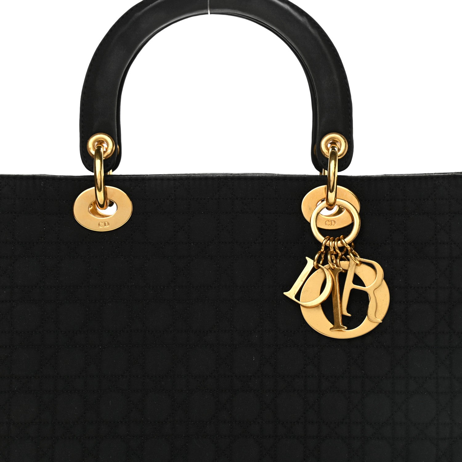 Christian Dior Nylon Cannage Large Lady Dior Black 8 of 10