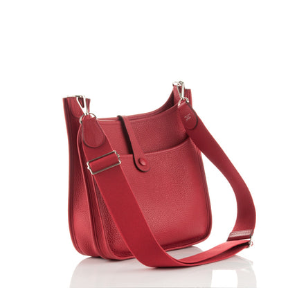 Hermes Taurillon Clemence Evelyne III PM Rouge Garance 3 of 7