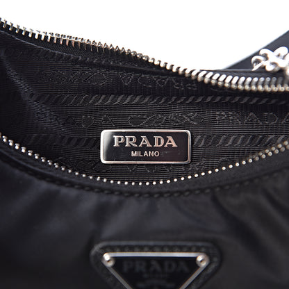 Prada Nylon Re-Edition 2005 Shoulder Bag Black 8 of 12