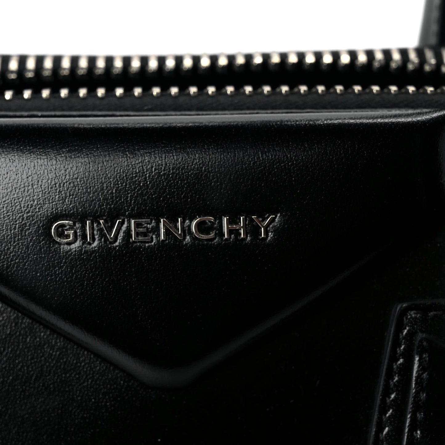 Shiny Lord Calfskin Small Antigona Black