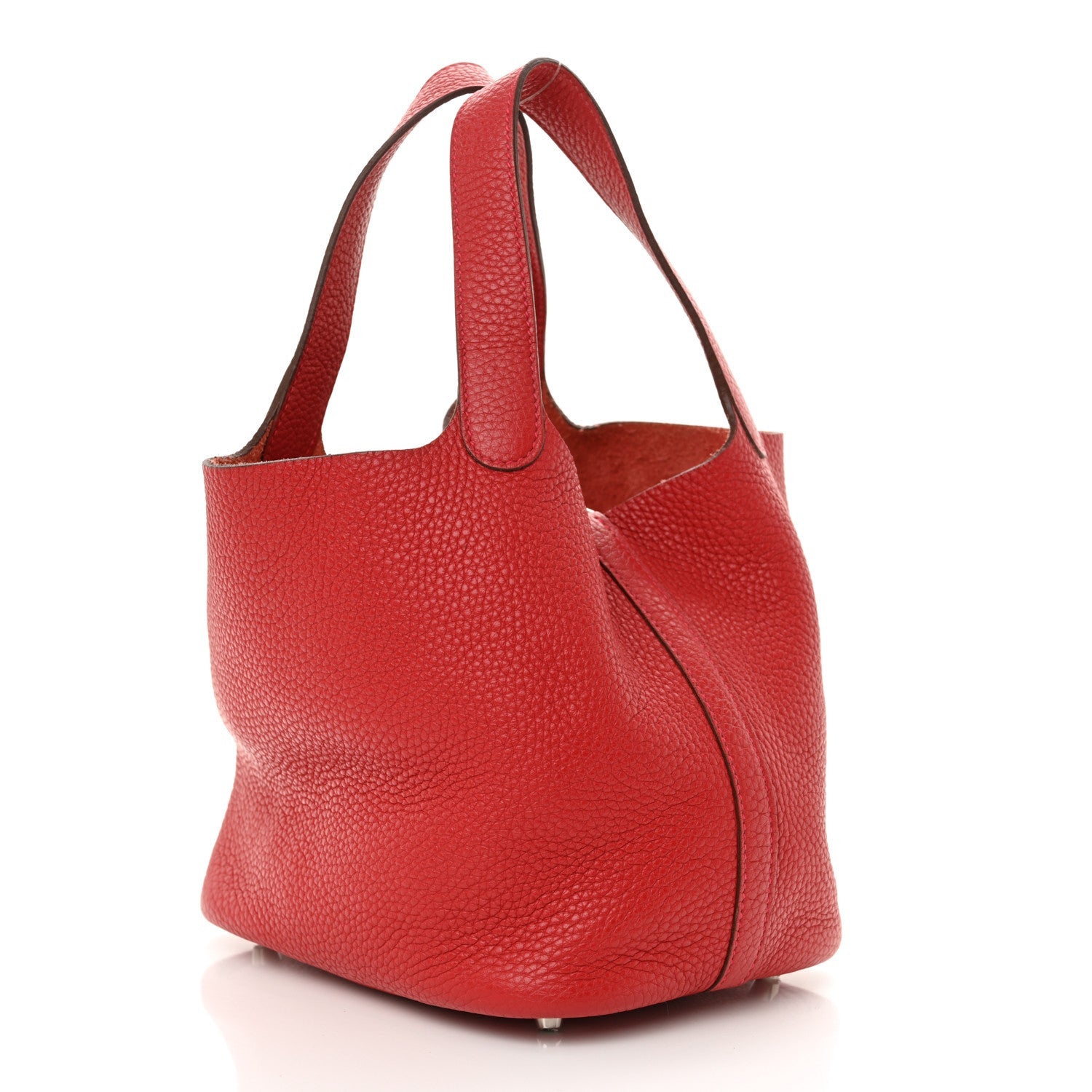 Hermes Taurillon Clemence Picotin Lock 18 PM Rouge Casaque 3 of 7