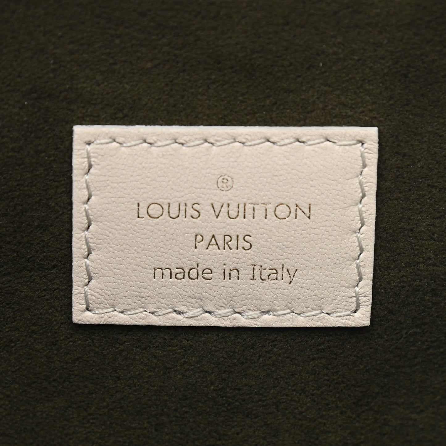 Lambskin Embossed Monogram Coussin PM Beige Cream