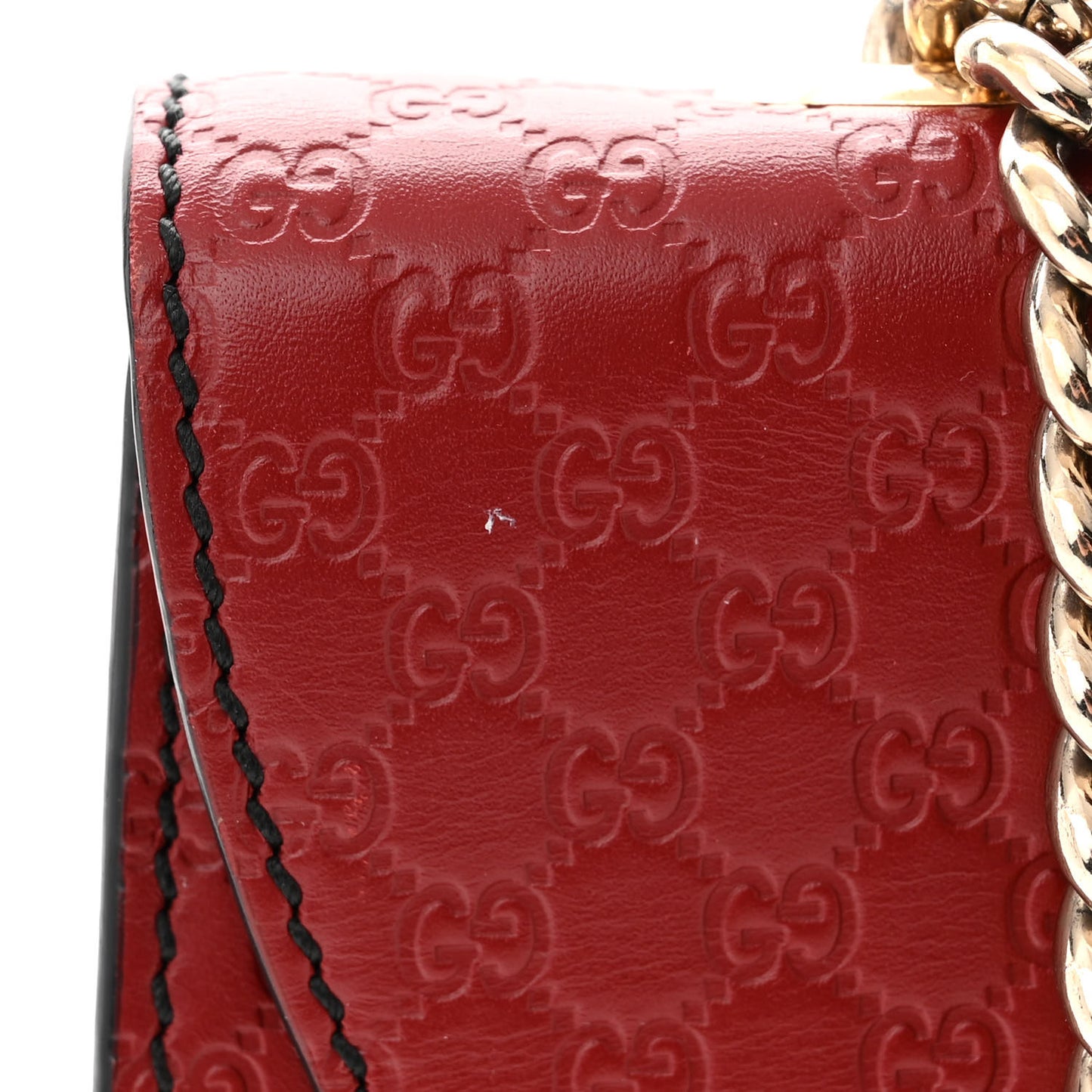 Microguccissima Medium Emily Chain Shoulder Bag Red