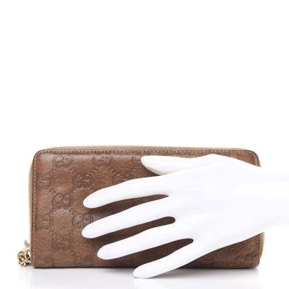 Gucci Guccissima Bamboo Tassel Zip Around Wallet Light Brown 2 of 15