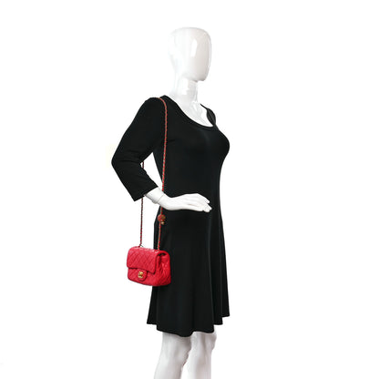 Chanel Lambskin Quilted Mini Pearl Crush Flap Red 2 of 10