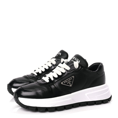 Prada Re-Nylon Spazzolato Triangle Logo Womens Prax 01 45mm Sneakers 36.5  Black 4 of 9