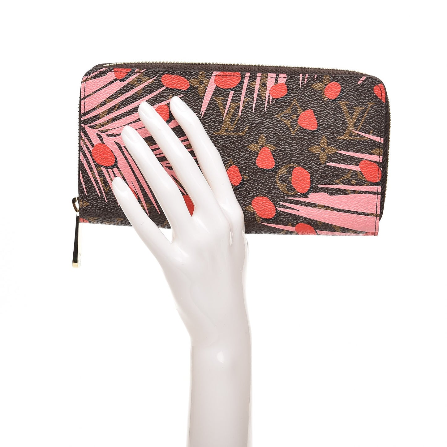 Monogram Jungle Dots Zippy Wallet Sugar Pink Poppy