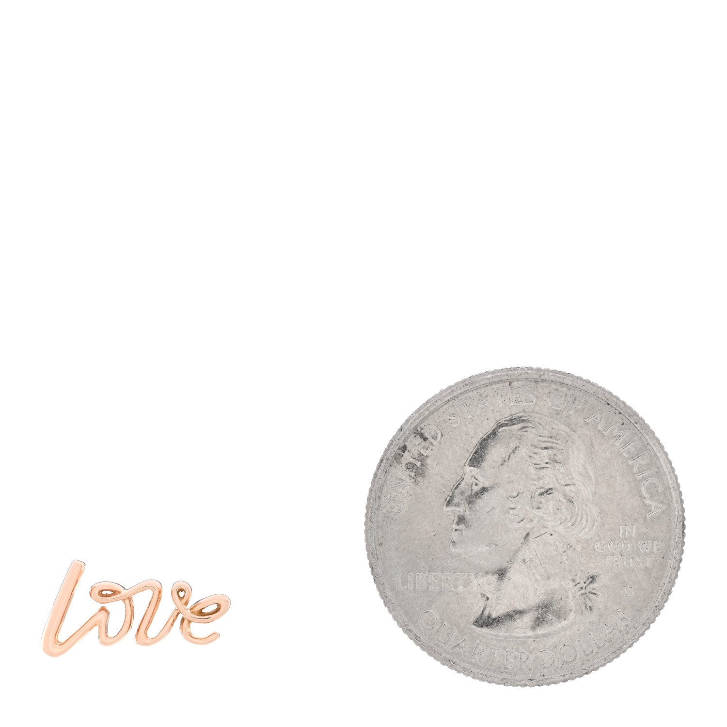 Tiffany 18K Rose Gold Paloma's Graffiti Love Single Earring 2 of 4